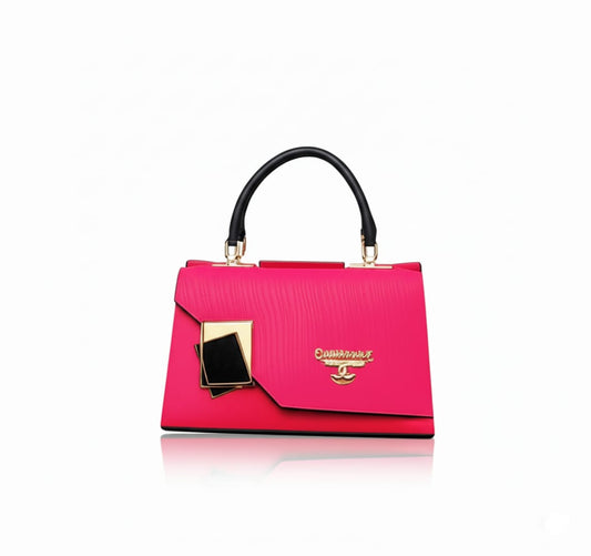 Sleek Red Chain-Strap Bag with a Stylish Modern Design.